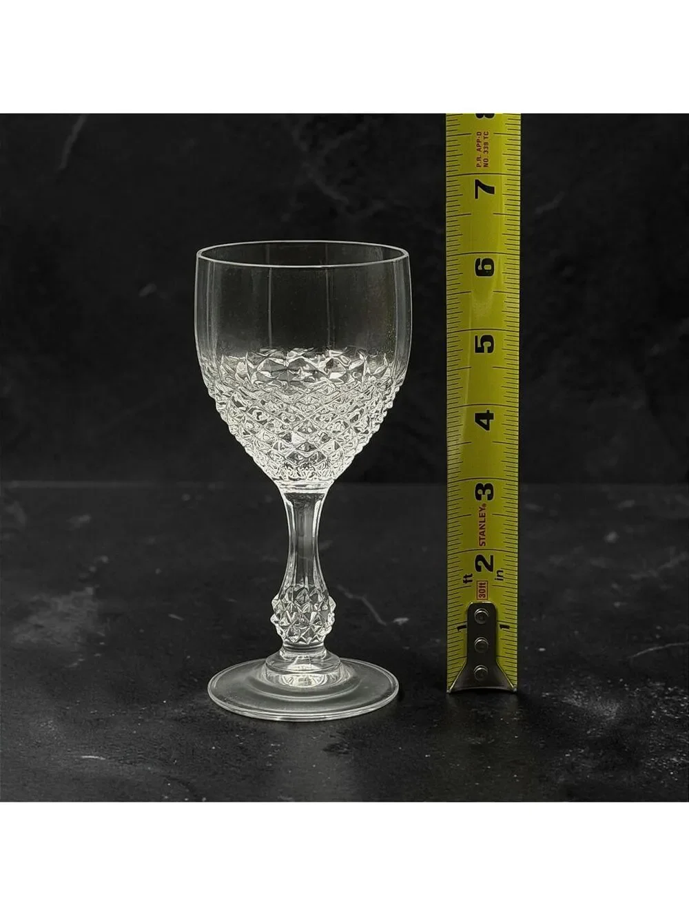 Set of 3 Vintage Cristal D’Arques Chenonceaux Wine Glasses - Made In France